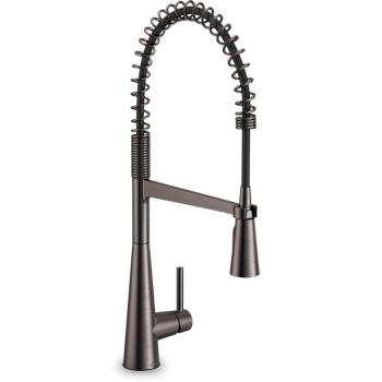 Moen Sleek Black Stainless One-Handle Pre-Rinse Spring Pulldown Kitchen Faucet