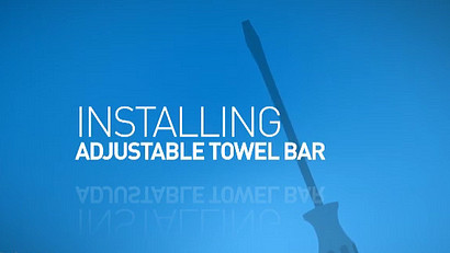 Installation d'accessoires de salle de bain - Porte-serviettes ajustable