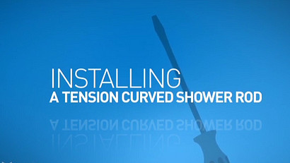 Installation de baignoire et de douche - Tringle de douche à tension courbée