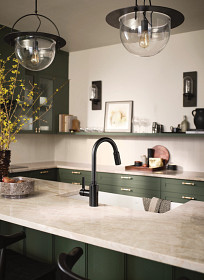Genta LX Matte black one-handle high arc pulldown kitchen faucet